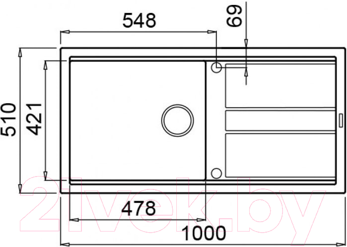 Мойка кухонная Elleci Best 480 Kera K96 / LKB48096