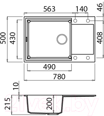 Мойка кухонная Elleci Easy 310 Bianco Antico G62 / LGY31062