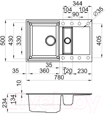 Мойка кухонная Elleci Easy 325 Aluminium M79 / LMY32579