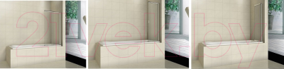 Стеклянная шторка для ванны Good Door Screen SL-100-C-CH