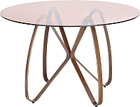 Обеденный стол Halmar Lungo (коричневый/античное золото) - 