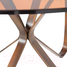 Обеденный стол Halmar Lungo (коричневый/античное золото)