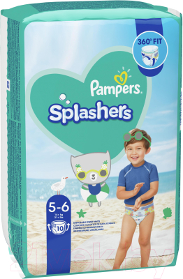 Подгузники-трусики детские Pampers Splashers Junior/Extra Large 14+ (10шт)