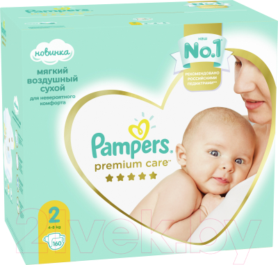 Подгузники детские Pampers Premium Care 2 Mini (160шт)