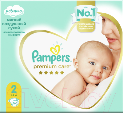 Подгузники детские Pampers Premium Care 2 Mini (160шт)