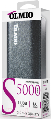 Портативное зарядное устройство PARTNER Olmio 5000mAh / 033944