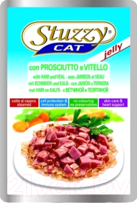 

Корм для кошек Stuzzy, Cat с ветчиной и телятиной в желе