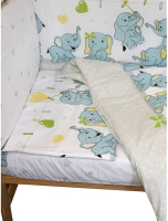 Комплект постельный для малышей Баю-Бай Слоники / К60-С5 (серый) - 