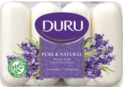 Набор мыла Duru Pure & Natural Лаванда (4x85г)