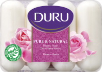 Набор мыла Duru Pure & Natural Роза (4x85г) - 