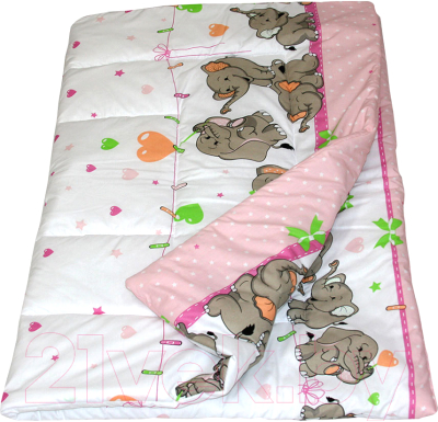 Одеяло для малышей Баю-Бай Слоники / ОД01-С1 (розовый)