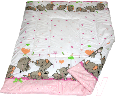 Одеяло для малышей Баю-Бай Слоники / ОД01-С1 (розовый)