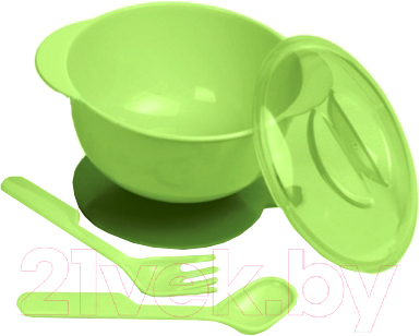 Набор посуды для кормления Sun Delight 33043 (зеленый)