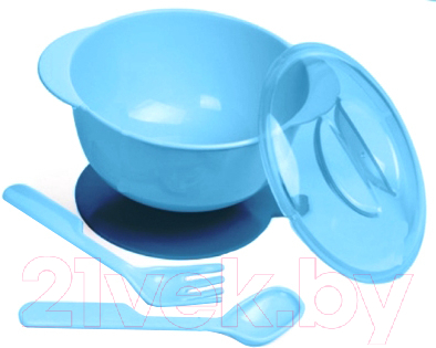 Набор посуды для кормления Sun Delight 33043 (синий)