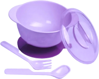 Набор посуды для кормления Sun Delight 33043 (фиолетовый) - 