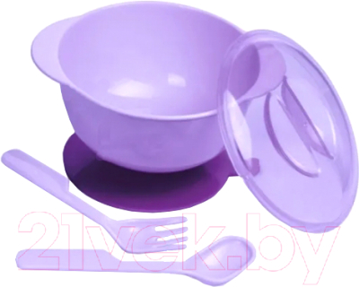Набор посуды для кормления Sun Delight 33043 (фиолетовый)