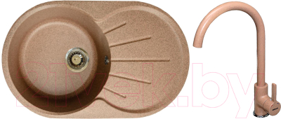 

Мойка кухонная Gerhans, A02 + смеситель KK4299-23
