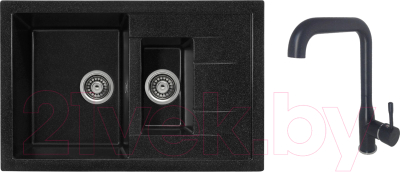 Комплект сантехники Gerhans C10 + смеситель KK4698-22 (черный)