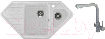 

Мойка кухонная Gerhans, E10 + смеситель KK4055-3-19