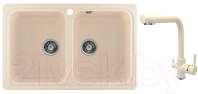 

Мойка кухонная Gerhans, C02 + смеситель KK4055-3-20