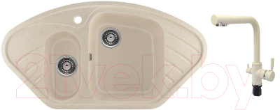 

Мойка кухонная Gerhans, E02 + смеситель KK4055-3-20