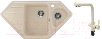 

Мойка кухонная Gerhans, E10 + смеситель KK4055-3-20