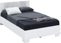 Полуторная кровать Империал Аврора 120 с основанием (белый/ателье светлый) - 