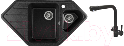 

Мойка кухонная Gerhans, E10 + смеситель KK4055-3-22