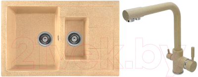 

Мойка кухонная Gerhans, C10 + смеситель KK4055-3-21