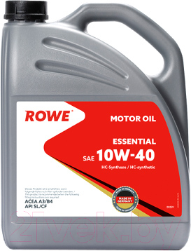 

Моторное масло Rowe, Essential 10W40 / 20259-595-2A