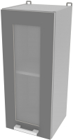 Шкаф навесной для кухни Интерлиния Компо ВШ30ст-720-1дв (серебро) - 