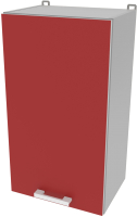Шкаф навесной для кухни Интерлиния Компо ВШ40-720-1дв (красный) - 