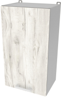 Шкаф навесной для кухни Интерлиния Компо ВШ40-720-1дв (дуб белый) - 