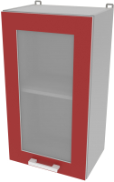 Шкаф навесной для кухни Интерлиния Компо ВШ40ст-720-1дв (красный) - 