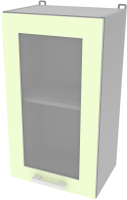 Шкаф навесной для кухни Интерлиния Компо ВШ40ст-720-1дв (салатовый) - 