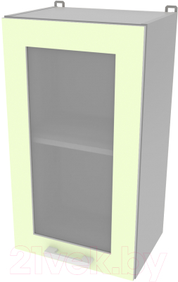 Шкаф навесной для кухни Интерлиния Компо ВШ40ст-720-1дв (салатовый)