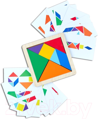 

Развивающая игрушка RadugaKids, Головоломка. Танграм с карточками / RK1151