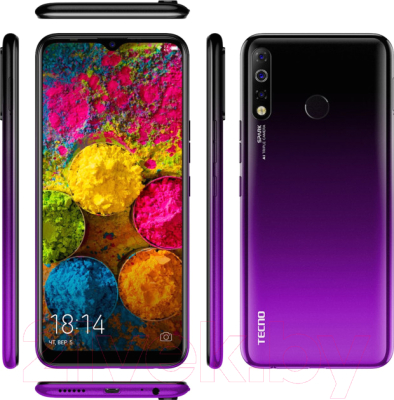 Смартфон Tecno Spark 4 / KC8 (Royal Purple)