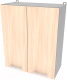 Шкаф навесной для кухни Интерлиния Компо ВШ60-720-2дв (дуб молочный) - 