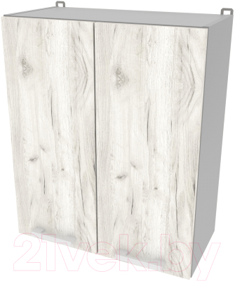 Шкаф навесной для кухни Интерлиния Компо ВШ60-720-2дв (дуб белый)