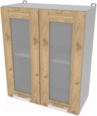 Шкаф навесной для кухни Интерлиния Компо ВШ60ст-720-2дв (дуб золотой)
