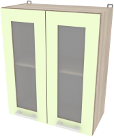 Шкаф навесной для кухни Интерлиния Компо ВШ60ст-720-2дв (салатовый) - 