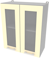 Шкаф навесной для кухни Интерлиния Компо ВШ60ст-720-2дв (ваниль) - 