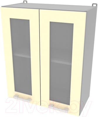 Шкаф навесной для кухни Интерлиния Компо ВШ60ст-720-2дв (ваниль)