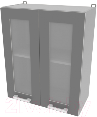 Шкаф навесной для кухни Интерлиния Компо ВШ60ст-720-2дв (серебристый)