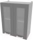 Шкаф навесной для кухни Интерлиния Компо ВШ60ст-720-2дв (серебристый) - 