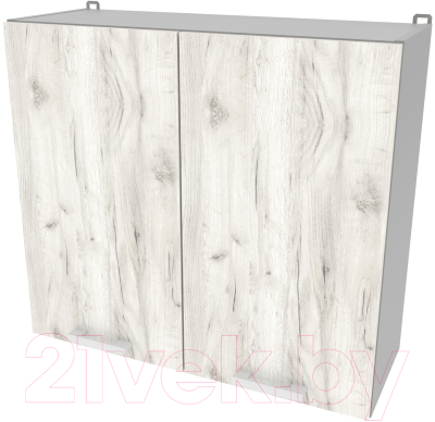 Шкаф навесной для кухни Интерлиния Компо ВШ80-720-2дв (дуб белый)
