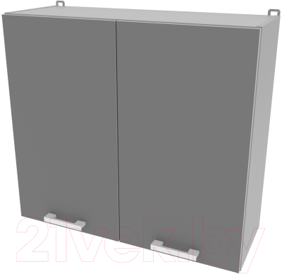 Шкаф навесной для кухни Интерлиния Компо ВШ80-720-2дв (серебристый)