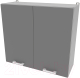 Шкаф навесной для кухни Интерлиния Компо ВШ80-720-2дв (серебристый) - 