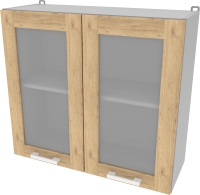 Шкаф навесной для кухни Интерлиния Компо ВШ80ст-720-2дв (дуб золотой) - 